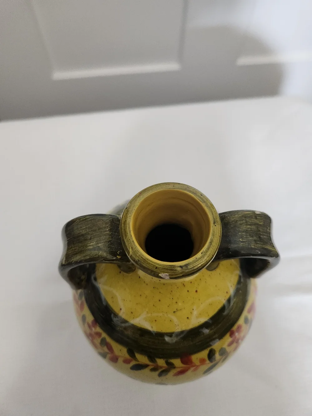 Vintage TOYO Bringier McConnell Yellow Ceramic Vase